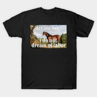 I do not dream of labor horse T-Shirt